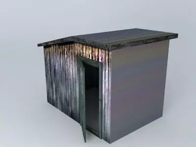 Eco Rail Track LineSide Hut Old Steam Days Free 3D model