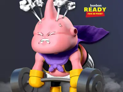Buu with gym 3D print model
