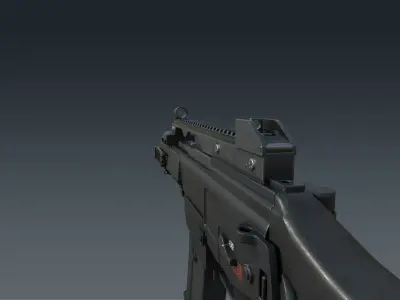 G36-C lowpoly game-ready PBR gun Low-poly 3D model