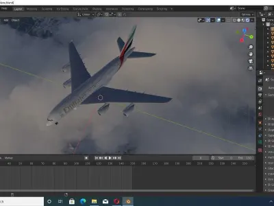 Emirates Plane 3D model