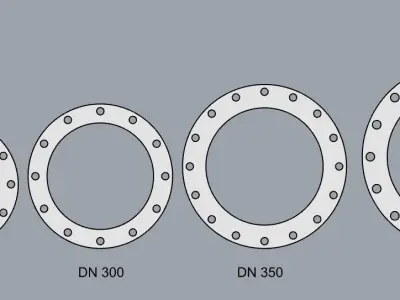 Flanges DIN 2576 PN10 3D model