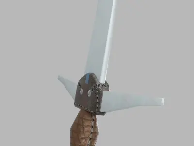 Sword Warrior Sword Low-poly 3D model