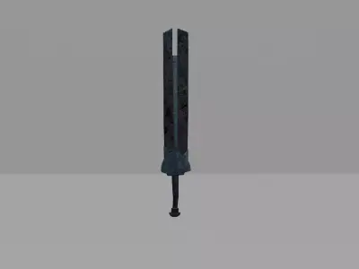 Fantasy Split Blade Sword Game Ready Low-poly 3D model