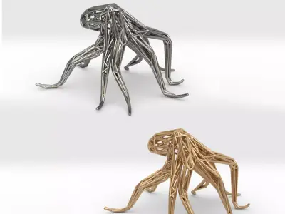 Octopus orange 3D print model