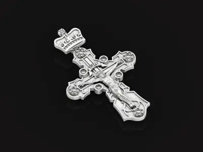 cross crown with the crucifix of Jesus Christ 865 3D print model