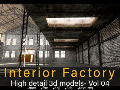 Interior Factory- Vol 04- High detail 3d models Low-poly 3D model