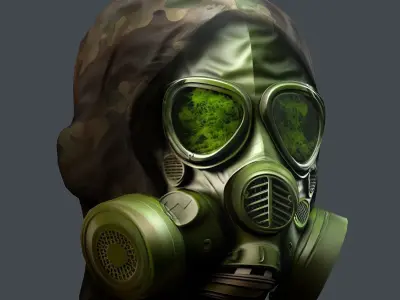 Helmet 3d model military combat Military Low-poly Low-poly 3D model 37