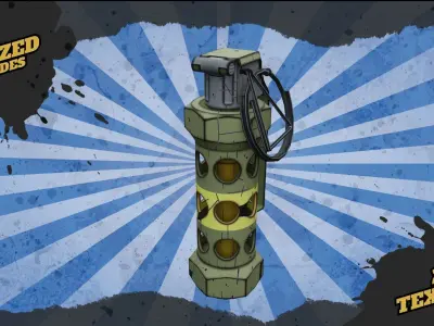 Stylized Grenades Low-poly 3D model