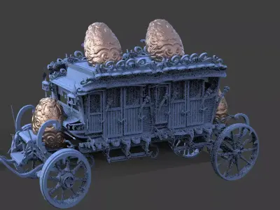 Easter Stage Coach 4 3D model