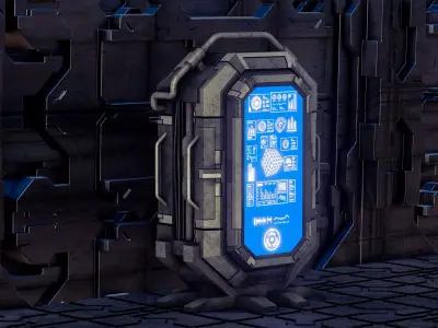 Sci-Fi Terminal 3D model buy
