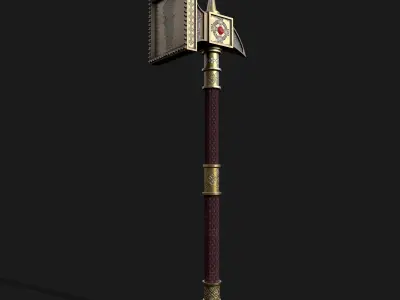 Warhammer Ghal Maraz Lowpoly Low-poly 3D model