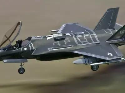 15 Fighter Planes with high Resolution Cockpit - Fully Rigged 3D Model Pack