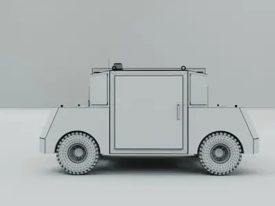 Electric Maneuver-Shunting Vehicle - Railway and Road 3D model