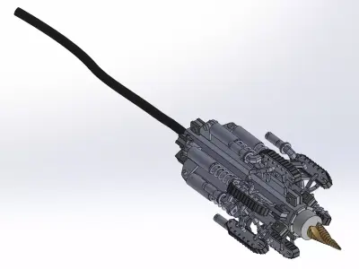 Inspection Drilling Crawling Robot  3D model