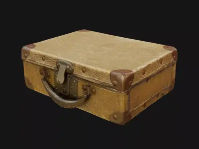 Vintage Suitcase Free low-poly 3D model