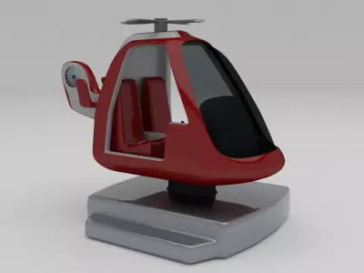 Coast Gurad Kiddie Ride Low-poly 3D model