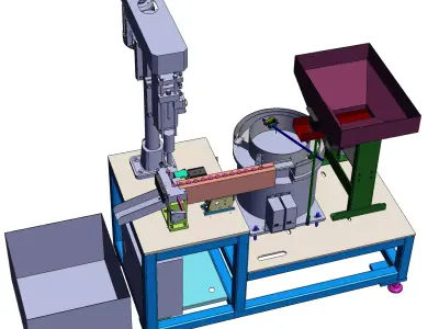 Vibrating plate automatic loading tapping machine 3D model
