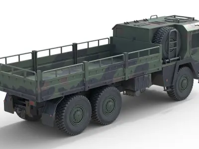 Off Road Transport Truck  MAN KAT1 Low-poly 3D model