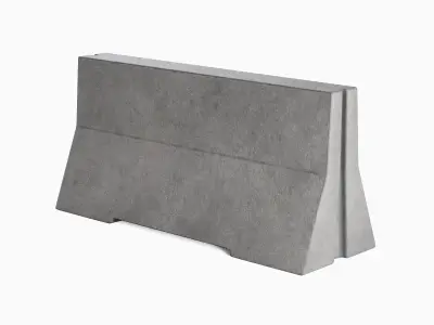 Concrete Barrier B 03 Low-poly 3D model