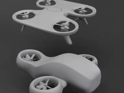 10 high detail drones 3D model