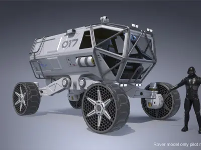 Sci-fi Scout Vehicle Rover 3D model