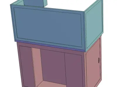 Single-blade double-cylinder precision turning machine 3D model