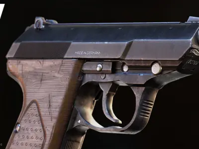 Walther P5 Compact Low-poly 3D model