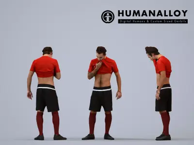 00521Carlos009 - Adult Caucasian man exercising in athletic 3D model