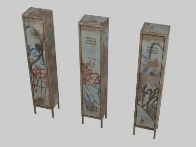 Abandoned Locker Low-poly 3D model purchase