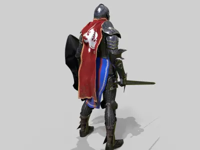Guardian Knight Low-poly 3D model