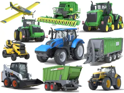 Farm Vehicles Collection v1 3D Model Pack