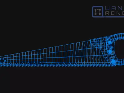 HandSaw 001 Low-poly 3D model