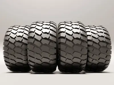 3D model of wheel from off-road truck 3D model