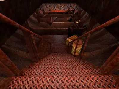 Interior of Old Abandoned Ship 3D model