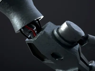 Robotic hand Free low-poly 3D model