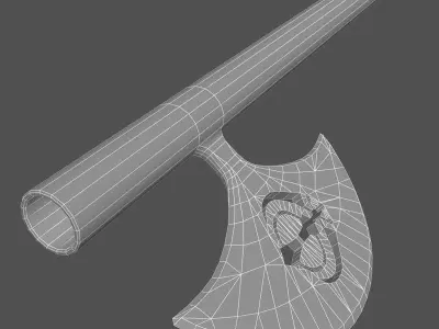 Sikh symbol hatchet 3D model