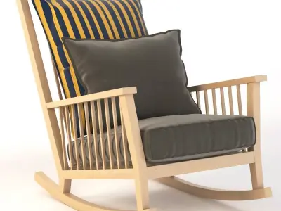 InOut 709 Gervasoni Rocking Armchair 3D model