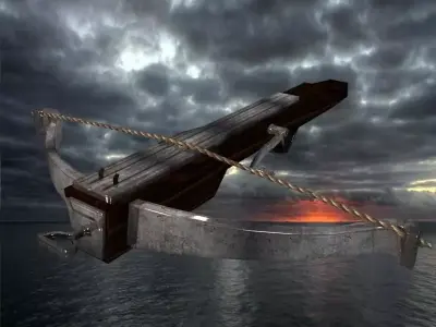 medieval crossbow rigged animated 3D model