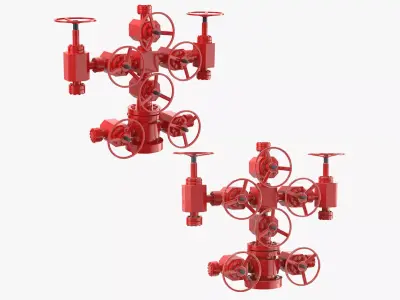 Oil Wellheads 3D model
