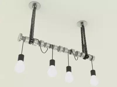 Industrial ceiling lamp 3D model
