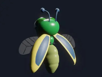 Firefly bug with eyes 3D model
