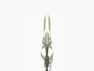 SciFi War Spear A10 Digital Camo - Character Design Fashion Low-poly 3D model