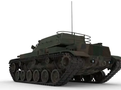 Low poly M60A3 Low-poly 3D model