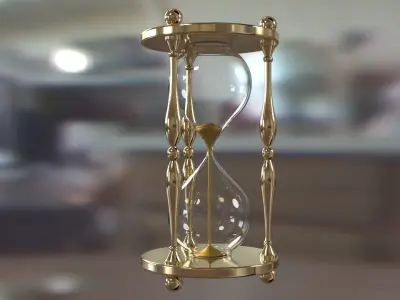 HourGlass sand Low-poly 3D model