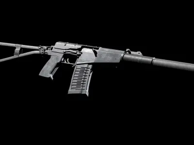 MILITARY Game Ready AS VAL Low-poly 3D model