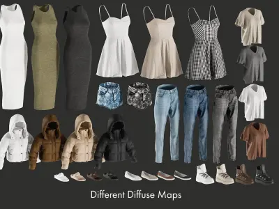 Clothing Mix 17 3D model