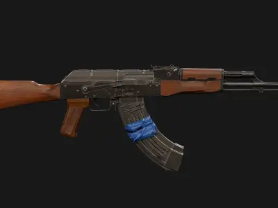AKM with electrical tape Low-poly 3D model