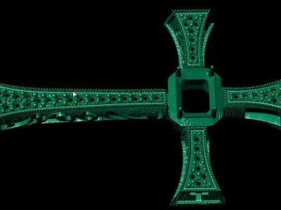 Jesus Cross pendant theme 6 3D print model