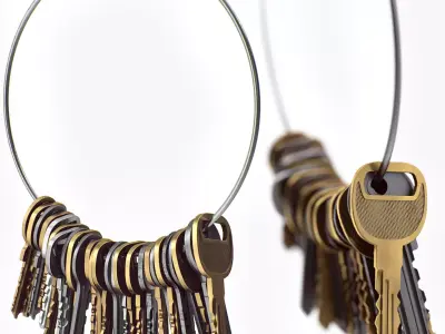 Keys in Big Ring 3D model
