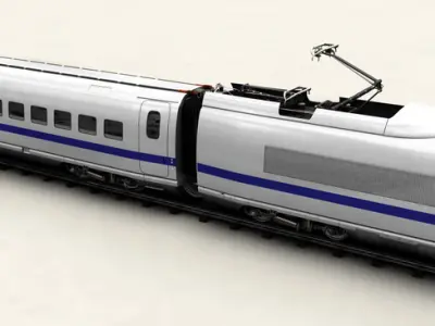 Generic High Speed Train 3D model purchase